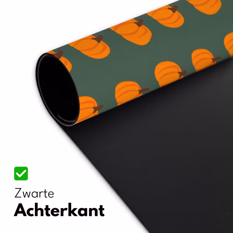 Pompoen - Patroon - Oranje Muismat XXL klein 681 -sfeer2