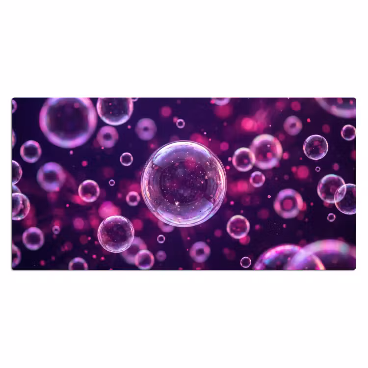Paars - Bubbels - Schuim Muismat XXL klein -3d_leeg