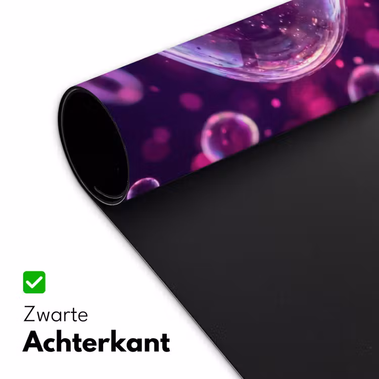 Paars - Bubbels - Schuim Muismat XXL klein -sfeer2