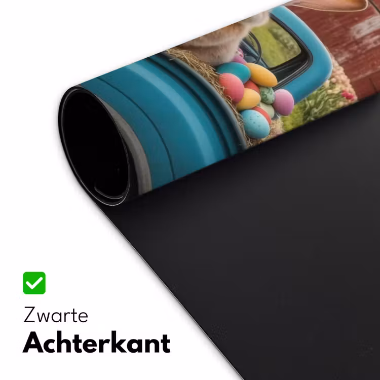 Konijn - Boerderij - Eieren Muismat XXL klein -sfeer2