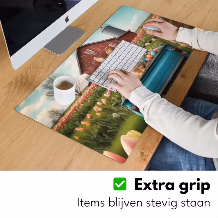 Konijn - Boerderij - Eieren Muismat XXL klein -sfeer3
