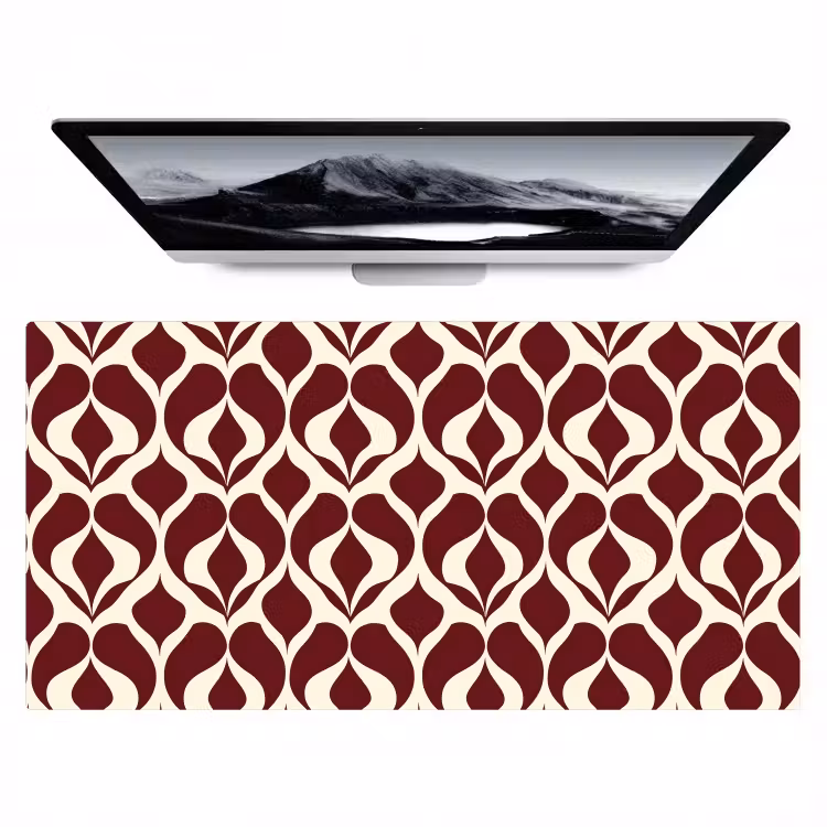 Rood - Druppelpatroon - Grafisch Muismat XXL klein 681 -zzz3d