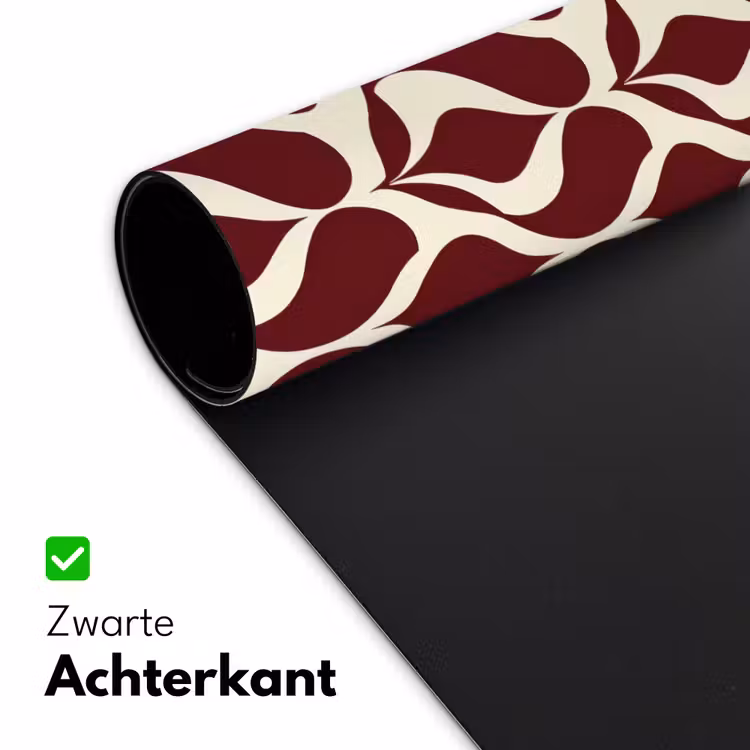 Rood - Druppelpatroon - Grafisch Muismat XXL klein 681 -sfeer2