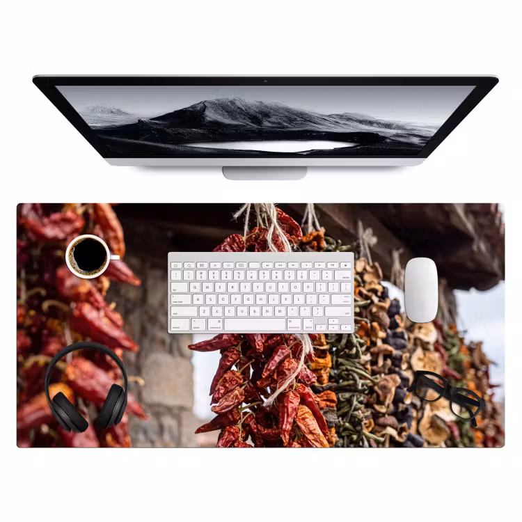 Desk Mat - Red Peppers - Food - Rode pepers - Eten Muismat XXL klein