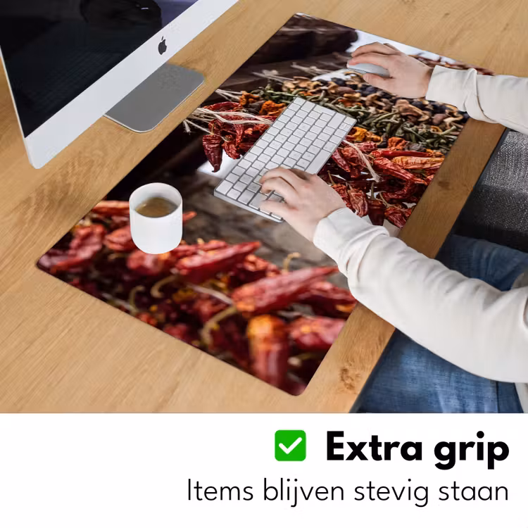Desk Mat - Red Peppers - Food - Rode pepers - Eten Muismat XXL klein