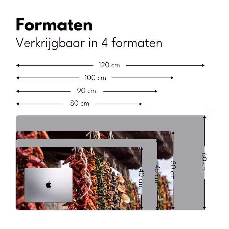 Desk Mat - Red Peppers - Food - Rode pepers - Eten Muismat XXL klein