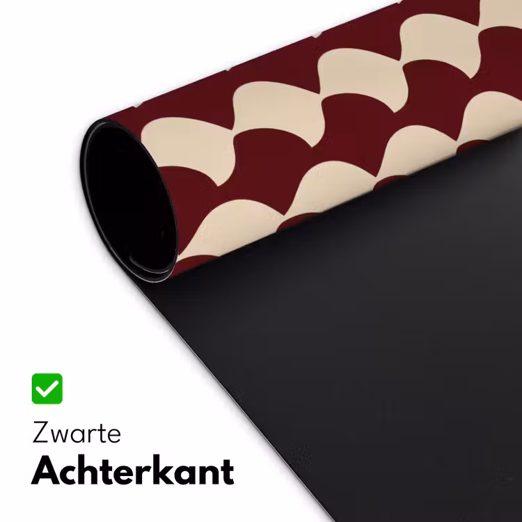 Rood - Tegelpatroon - Crème Muismat XXL klein 681 -sfeer2