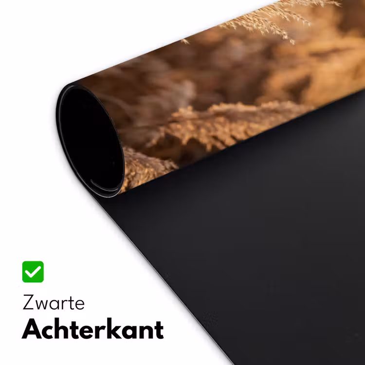 Rietpluimen - Gras - Zonsondergang - Goud - Serene Muismat XXL klein -sfeer2