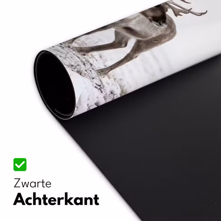 Rendier - Gewei - Sneeuw - Winter Muismat XXL klein -sfeer2