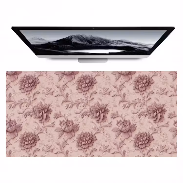 Reliëf - Pioenrozen - Roze Muismat XXL klein 681 -zzz3d