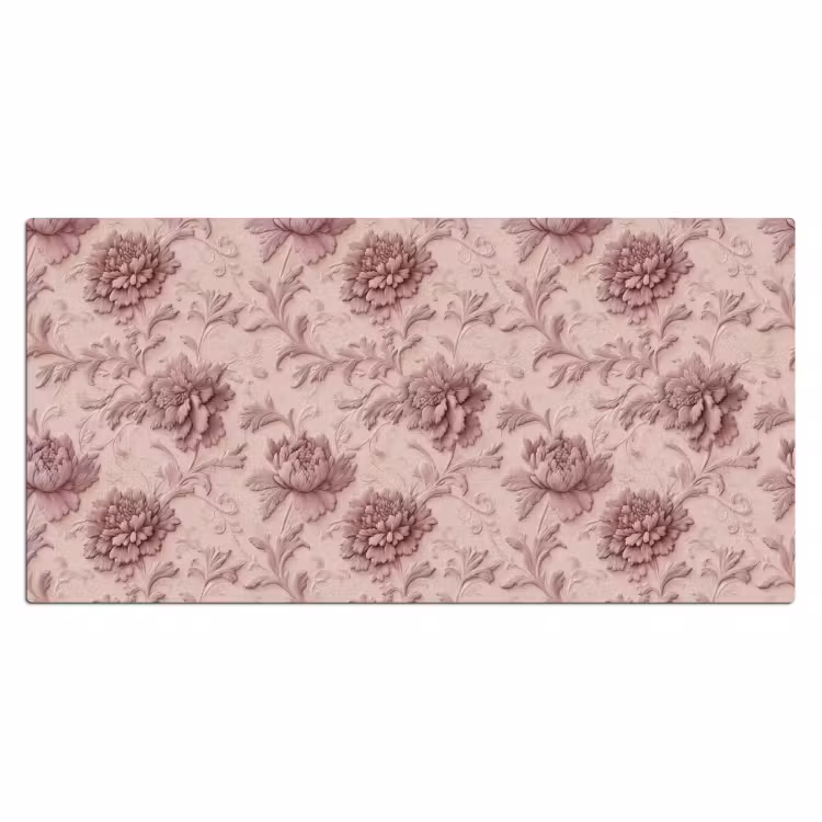 Reliëf - Pioenrozen - Roze Muismat XXL klein 681 -3d_leeg