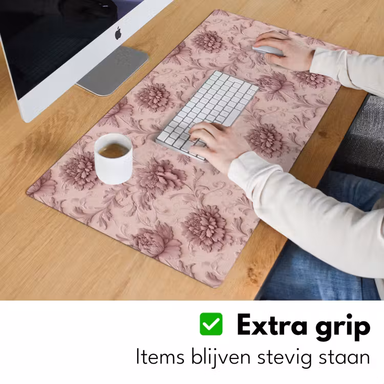 Reliëf - Pioenrozen - Roze Muismat XXL klein 681 -sfeer3