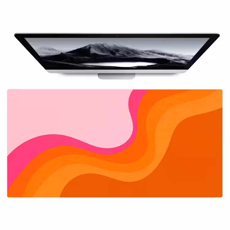 Retro - Waves - Kleurrijk Muismat XXL klein -zzz3d