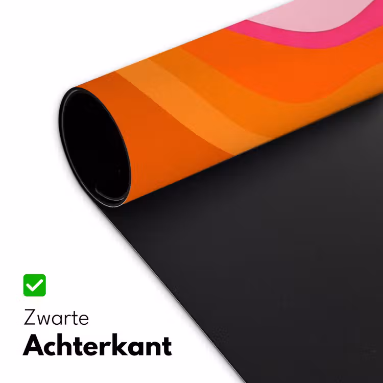 Retro - Waves - Kleurrijk Muismat XXL klein -sfeer2
