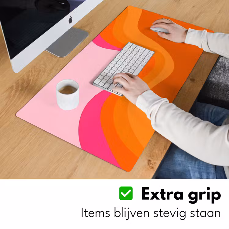 Retro - Waves - Kleurrijk Muismat XXL klein -sfeer3