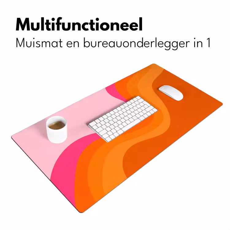 Retro - Waves - Kleurrijk Muismat XXL klein -sfeer4