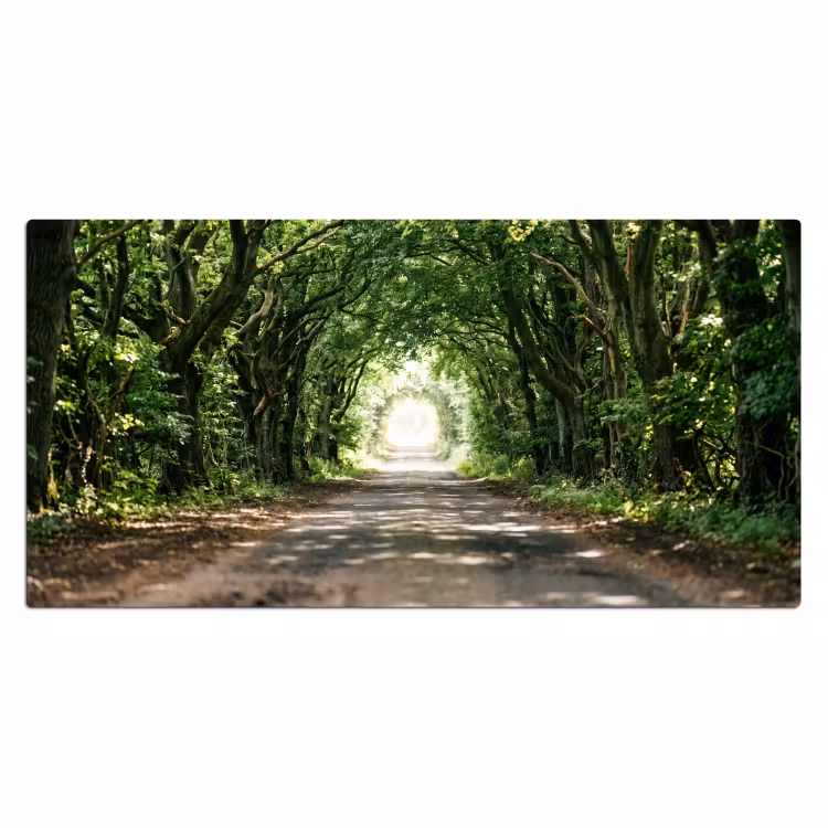 Weg - Bomen - Natuur - Groen Muismat XXL klein -3d_leeg