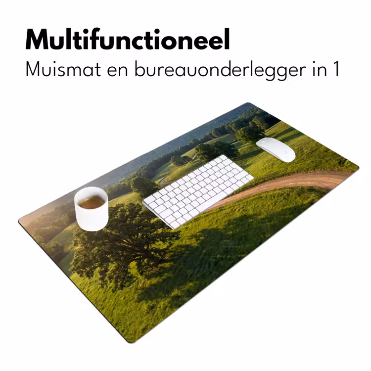 Weg - Weide - Natuur - Groen Muismat XXL klein -sfeer4