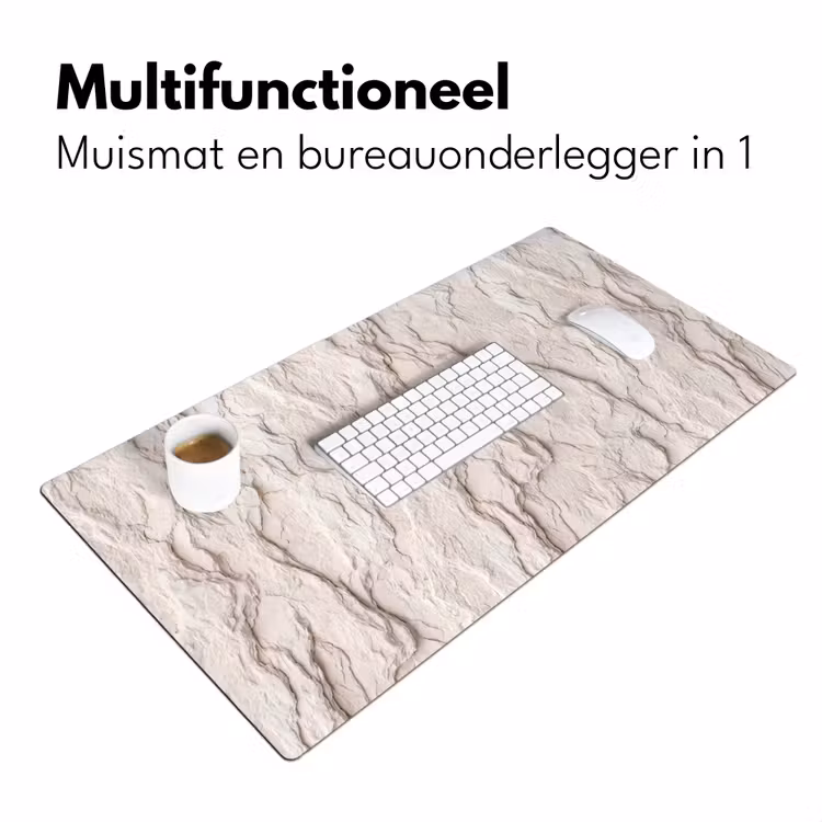 Rots - Structuur - Natuur - Beige - Abstract Muismat XXL klein -sfeer4