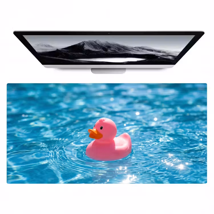 Badeend - Dobberend - Roze Muismat XXL klein -zzz3d