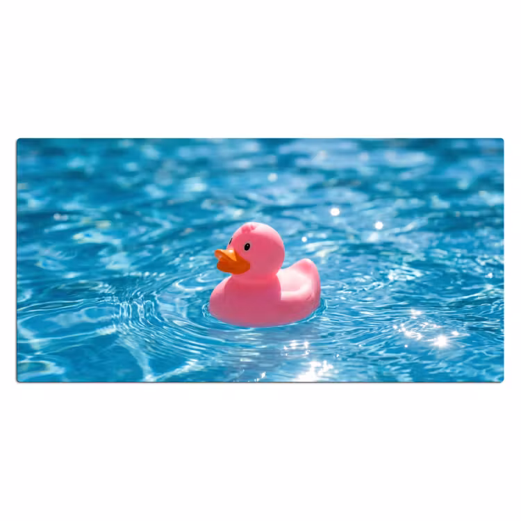 Badeend - Dobberend - Roze Muismat XXL klein -3d_leeg