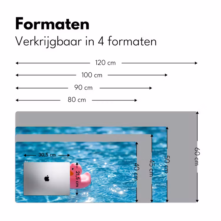 Badeend - Dobberend - Roze Muismat XXL klein -sfeer5