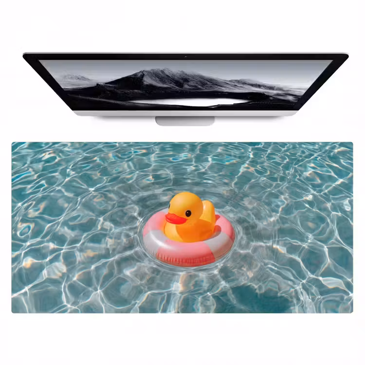 Badeend - Zwemband - Geel Muismat XXL klein -zzz3d