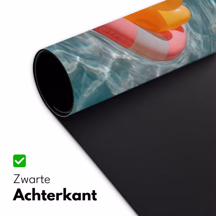 Badeend - Zwemband - Geel Muismat XXL klein -sfeer2