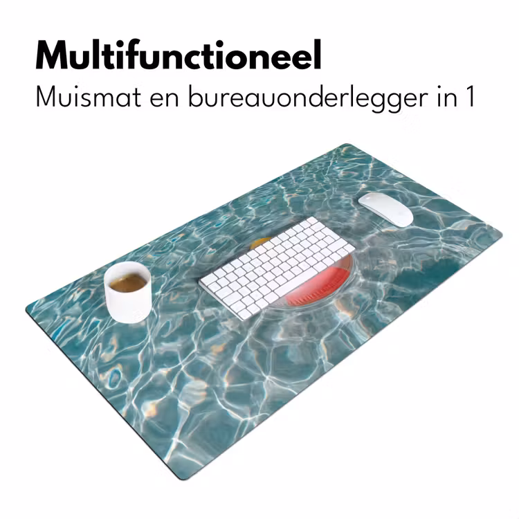 Badeend - Zwemband - Geel Muismat XXL klein -sfeer4