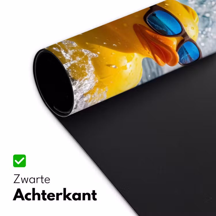 Badeend - Stoer - Golven Muismat XXL klein -sfeer2