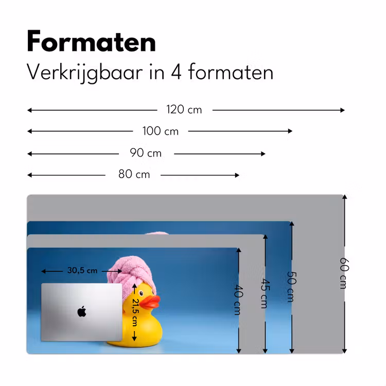 Badeend - Handdoek - Blauw Muismat XXL klein -sfeer5