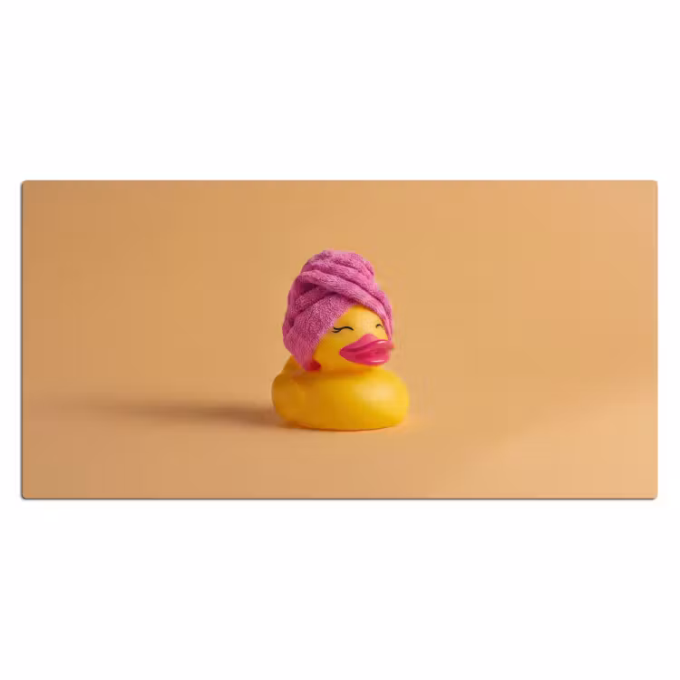Badeend - Handdoek - Kleurrijk Muismat XXL klein -3d_leeg
