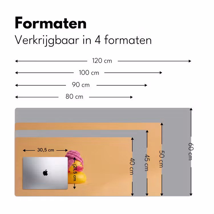 Badeend - Handdoek - Kleurrijk Muismat XXL klein -sfeer5