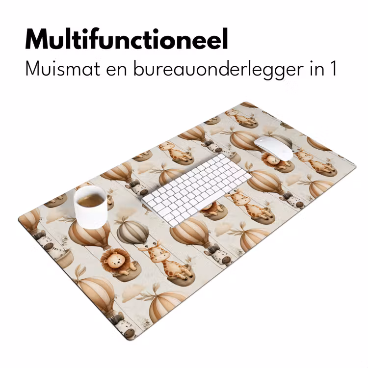 Safari - Luchtballonen - Taupe Muismat XXL klein 681 -sfeer4
