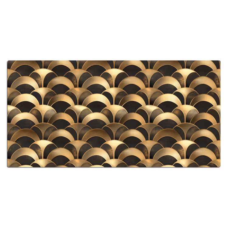 Schubben - Structuur - Goud Muismat XXL klein 681 -3d_leeg