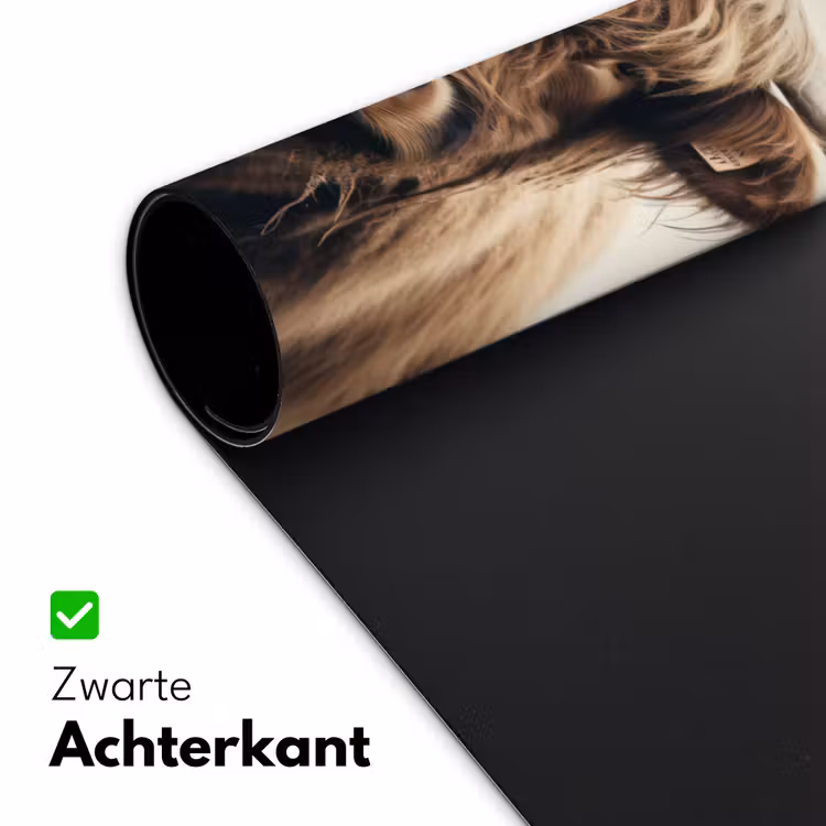 Schotse hooglander - Hoorns - Landschap Muismat XXL klein -sfeer2