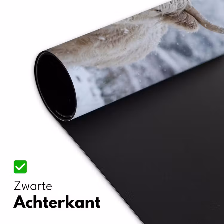 Schotse Hooglander - Sneeuw - Bergen - Winter Muismat XXL klein -sfeer2