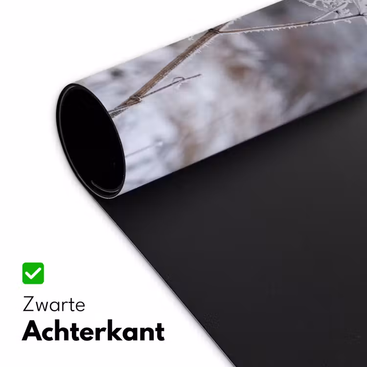 Schermbloem - Rijp - Kristallen - Winter - Delicaat Muismat XXL klein -sfeer2