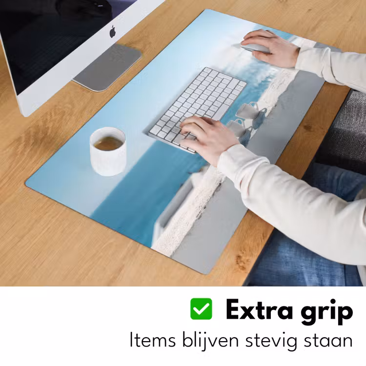 Zee - Koffiekopjes - Zomers Muismat XXL klein -sfeer3