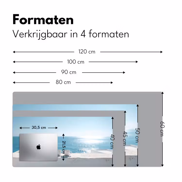 Zee - Koffiekopjes - Zomers Muismat XXL klein -sfeer5