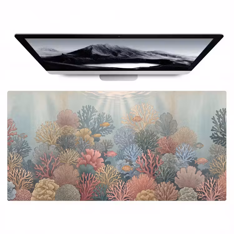 Zee - Koraal - Vis - Natuur - Kleurrijk Muismat XXL klein -zzz3d