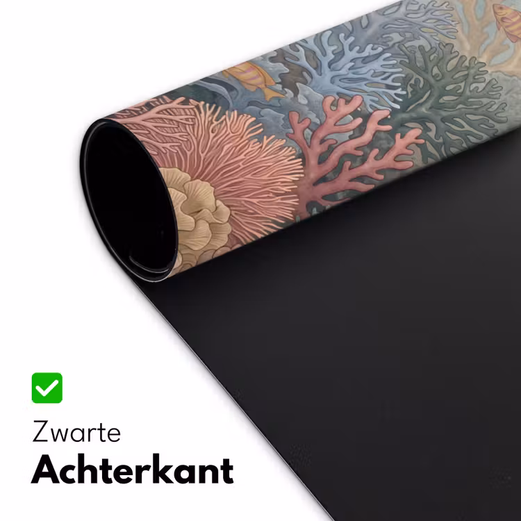 Zee - Koraal - Vis - Natuur - Kleurrijk Muismat XXL klein -sfeer2
