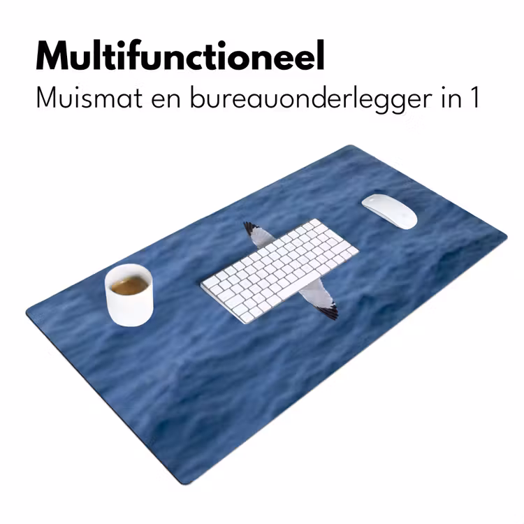 Zeemeeuw - Oceaan - Blauw Muismat XXL klein -sfeer4