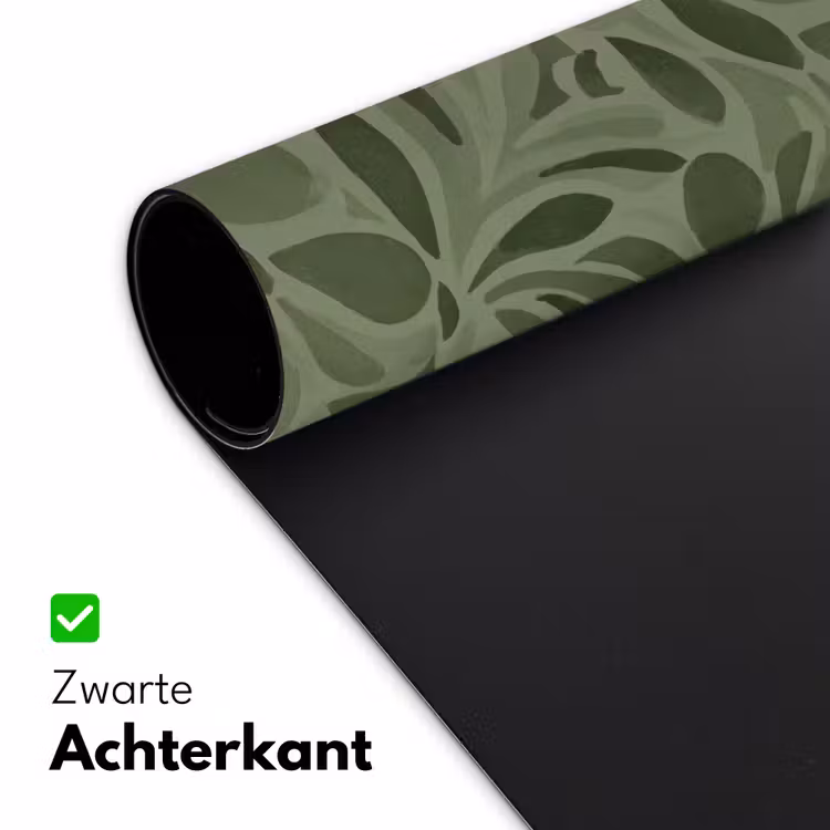 Sereen - Bladeren - Groen Muismat XXL klein 681 -sfeer2