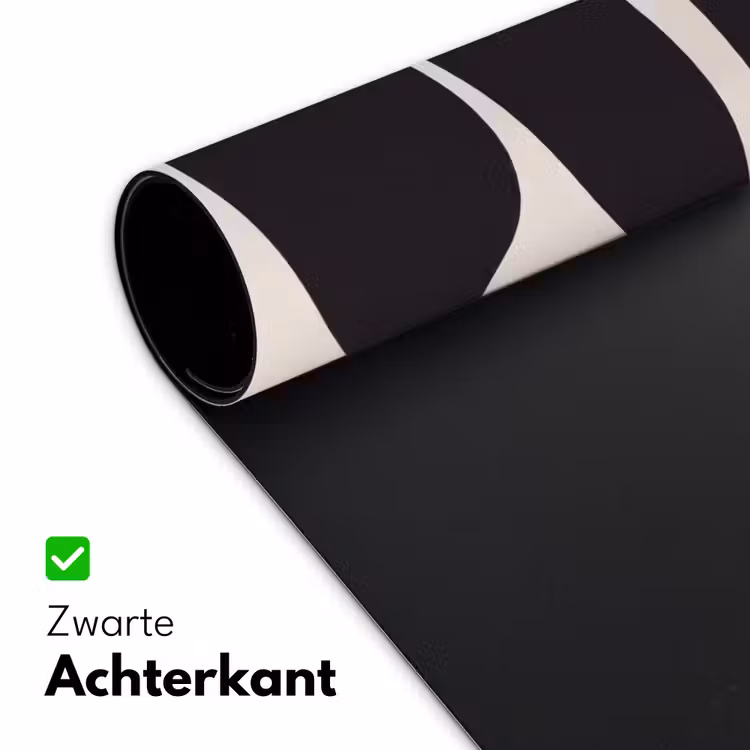 Desk Mat - Shapes - Organic - Black - Vormen - Organisch - Zwart Muismat XXL klein