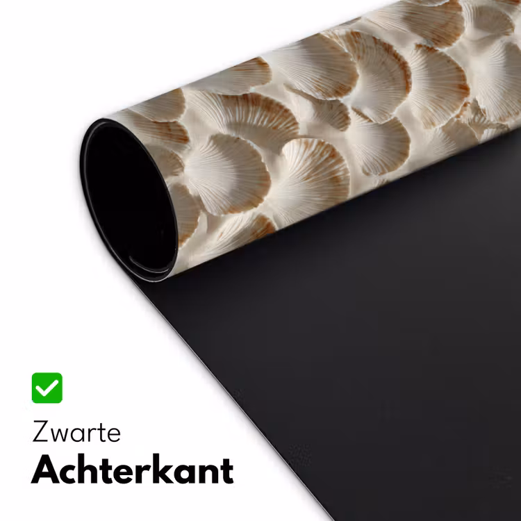 Schelpen - Waaiervorm - Wit Muismat XXL klein 681 -sfeer2