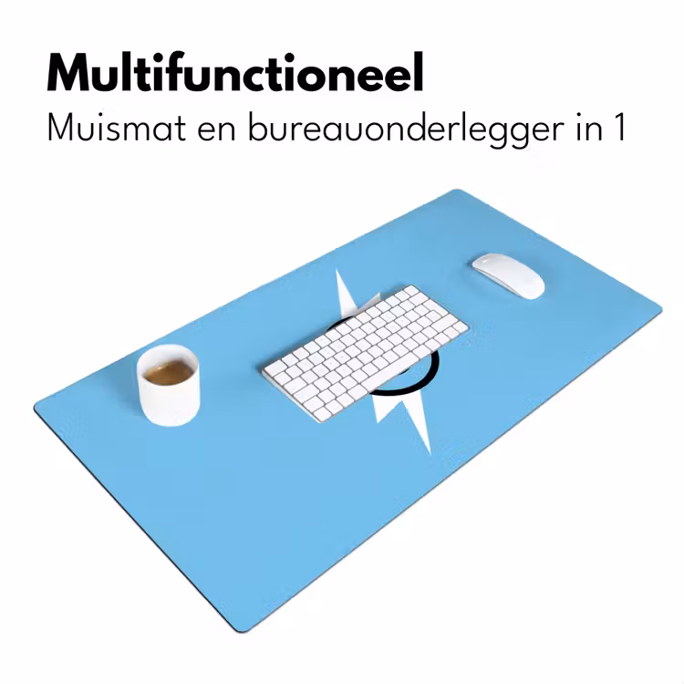 Smiley - Blauw - Bliksem Muismat XXL klein -sfeer4