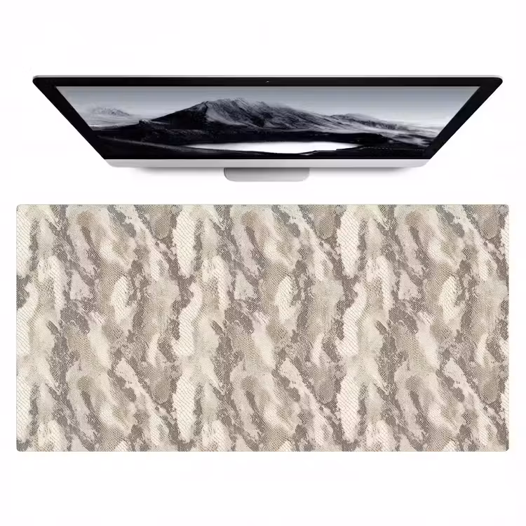 Slang - Patroon - Taupe Muismat XXL klein 681 -zzz3d