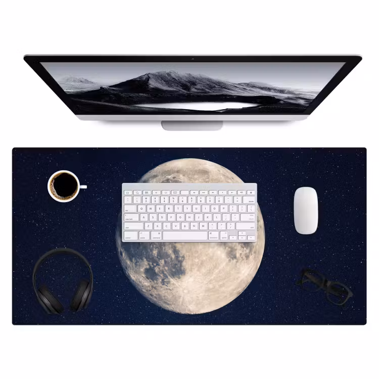 Ruimte - Maan - Kosmos Muismat XXL klein -3d