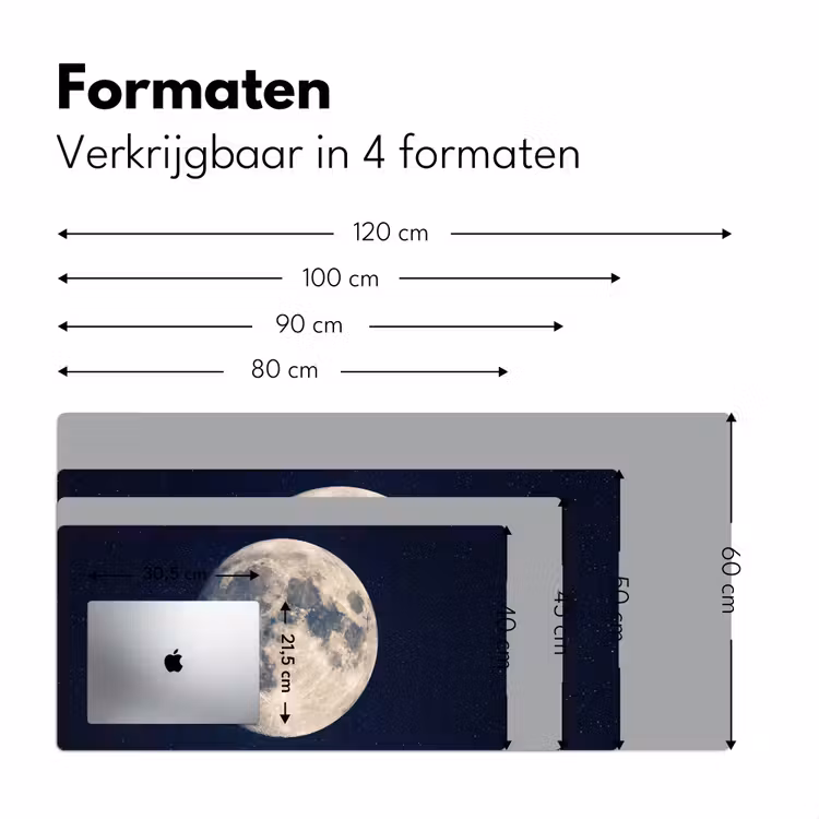 Ruimte - Maan - Kosmos Muismat XXL klein -sfeer5